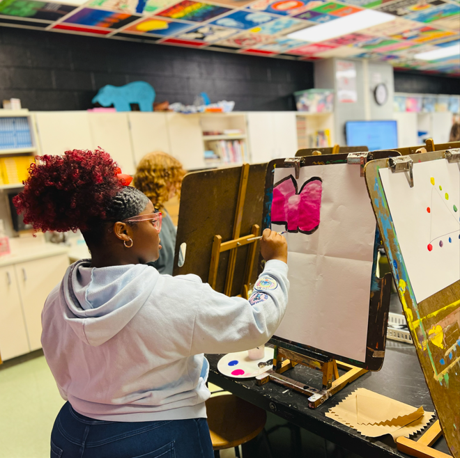 Visual Composition student painting